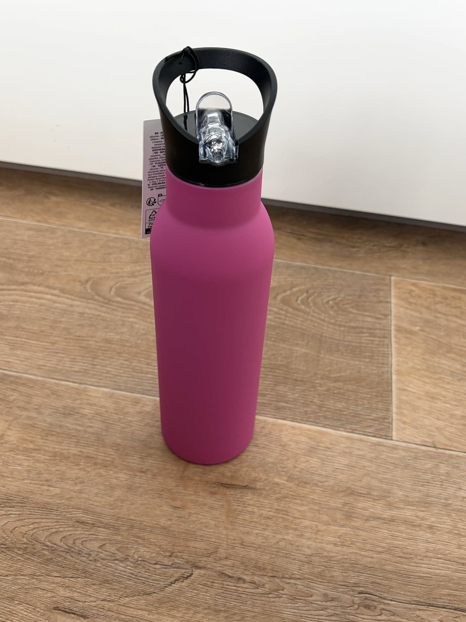 Gepersonaliseerde RVS bidon mat roze